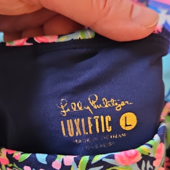 Lilly Pulitzer Luxletic Navy and Pink Activewear - Picture 2 of 6